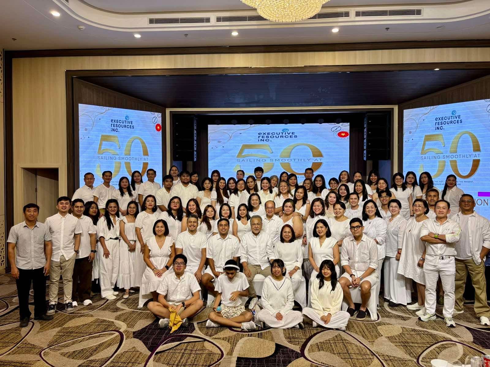 The Executive Resources team at their 50th-anniversary celebration