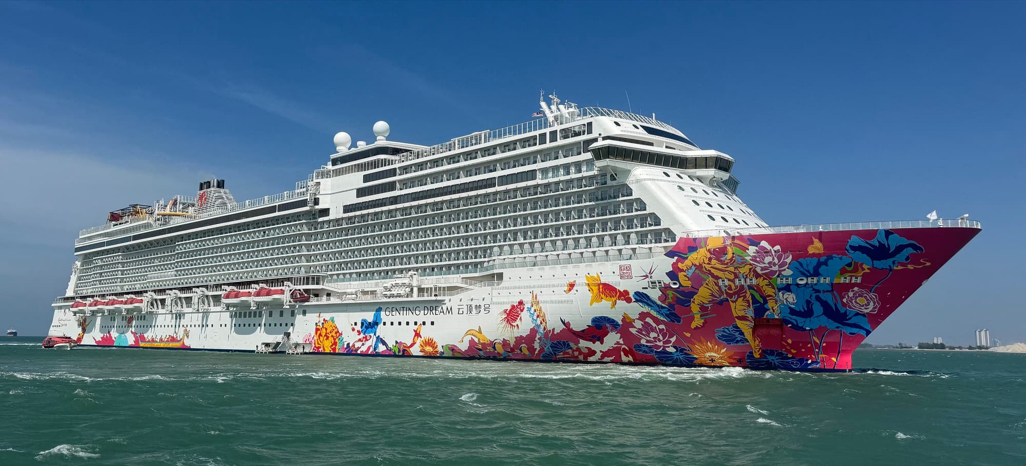 Genting Dream at sea off the Malaysian coast