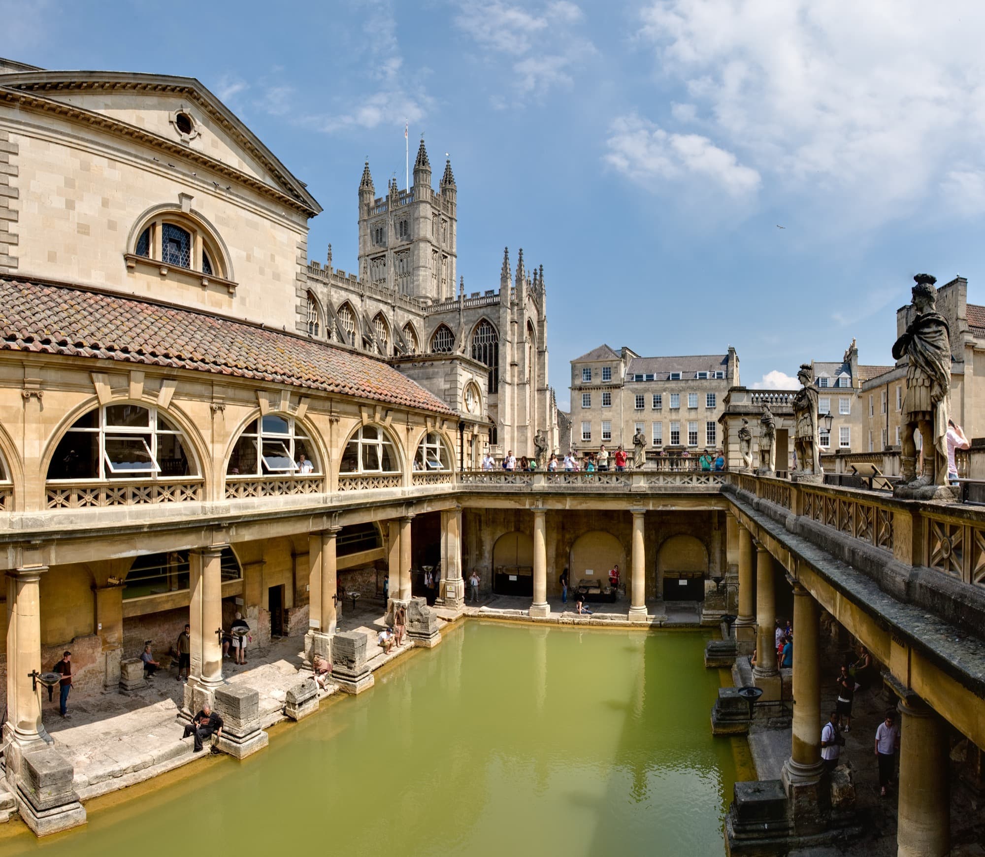 The Roman Baths and abbey, Bath