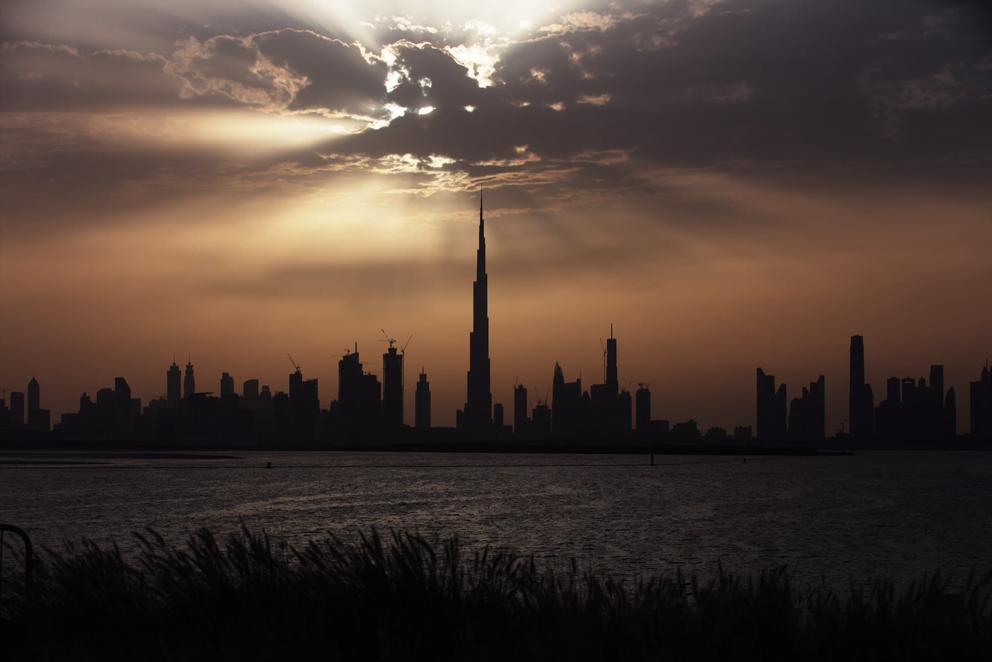 Burj Khalifa and the Downtown skyline at dusk
