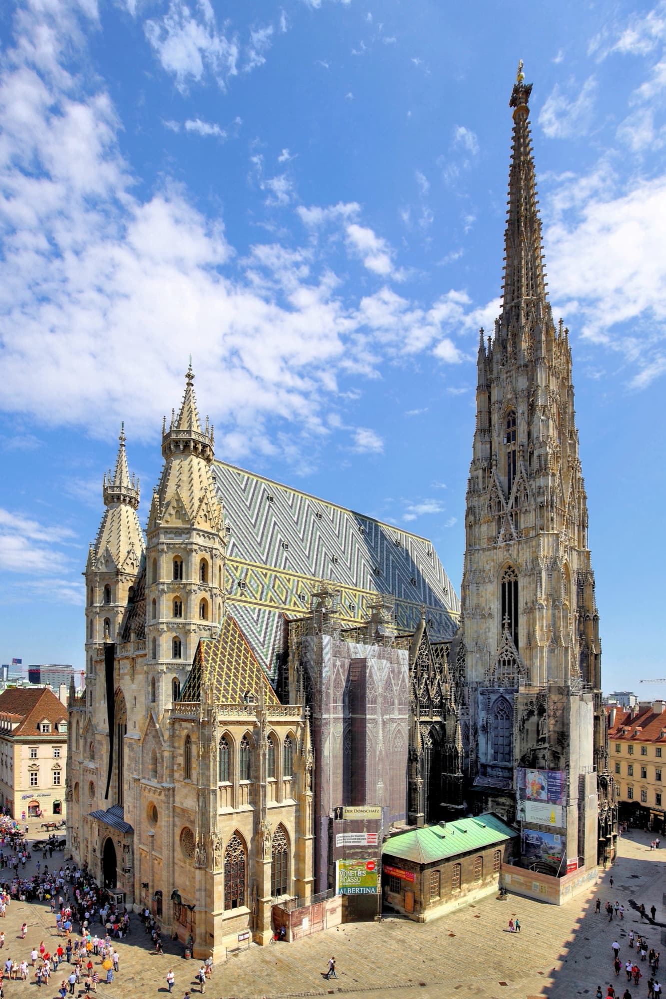 Vienna's Ringstrasse and St. Stephen's spire at dusk